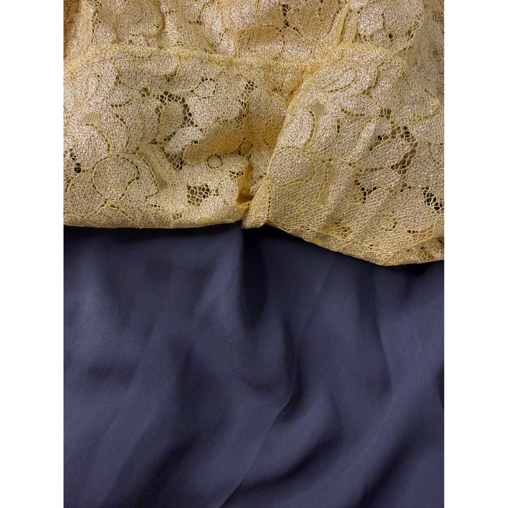Hill House Home Collector's Edition Ellie Nap Dress Small Gold Metallic Lace NWT - Picture 14 of 15